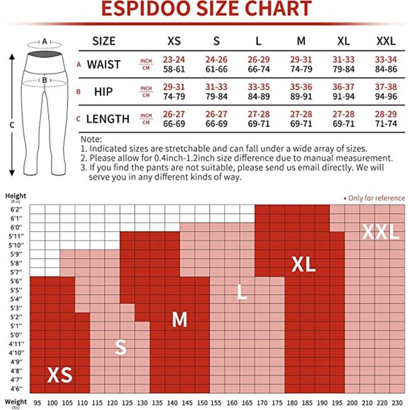 Yoga Tummy Control 4 Way Strench Leggings with Pockets Sz XL - Picture 5 of 5